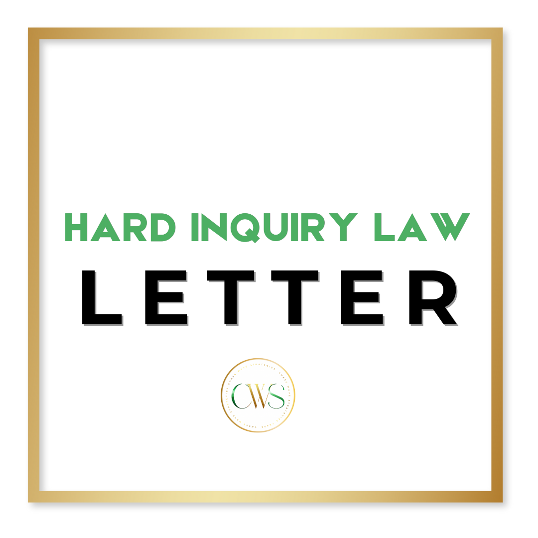 Hard Inquiry Law Letter